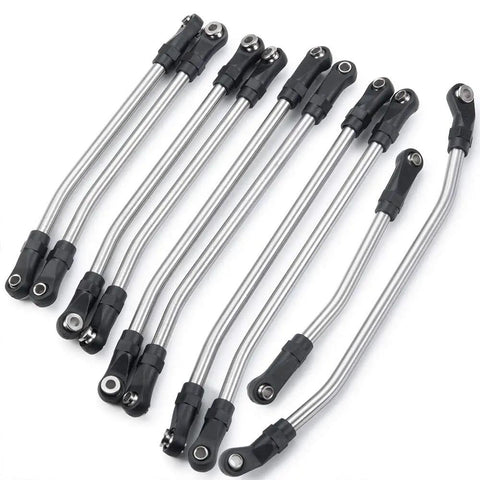 313mm Wheelbase Stainless Steel Rod End Linkage For Axial SCX10 II One Tenth RC Crawler Upgrade Parts Heavy Duty Suspension Link For 90046 90047
