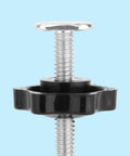Pro Grade T Track Knob Kit Set with Plastic Star Knob and Quarter Inch by Twenty Threads Bolt against blue background