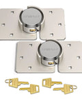 Hidden Shackle Padlocks Keyed Alike Set, Solid Steel Trailer Door Locks For Cargo Security, Safety Van Lock visible with keys
