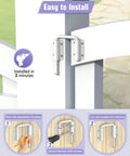 Installation guide for Multi Angle Sliding Door Loop Lock For Barn Doors, Windows, Closets, Fences And Sheds, White