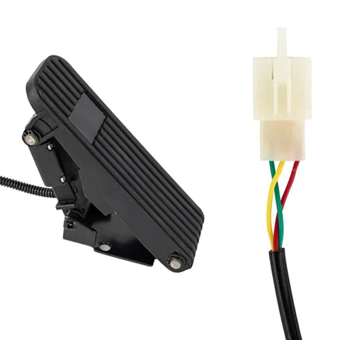 Universal 24V to 72V Electric Gas Pedal Throttle for Scooters, Go Karts, Golf Carts and MY1020 Motors, 3Pin Foot Pedal With Non Slip Surface, Smooth Gradual Acceleration for Daily Driving Fun Racing and Weekend Rides
