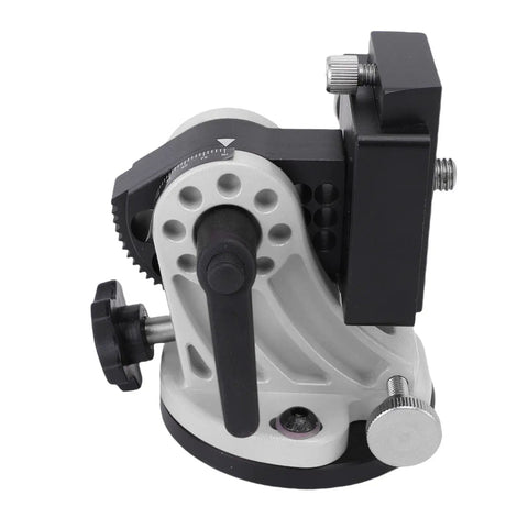 Rock Solid Adjustable Latitude Mount For Skywatcher Telescopes showing side angle with aluminum alloy, 0-90° settings visible.