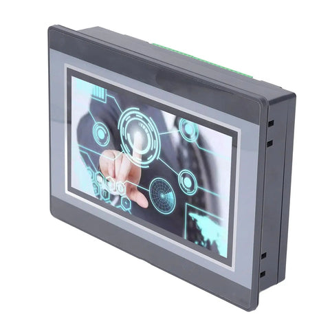 7 Inch HMI PLC Touchscreen Panel With DC 24V 5A Power 2 Channel K Type Thermocouple Temperature Measurement 12 Inch 8 Out Display