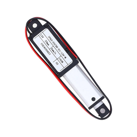 Heavy Duty 12v Electric Linear Actuator With Smooth Push Pull Rod For Home Automation And Diy Garage Upgrades, aluminum housing, labeled specifications.