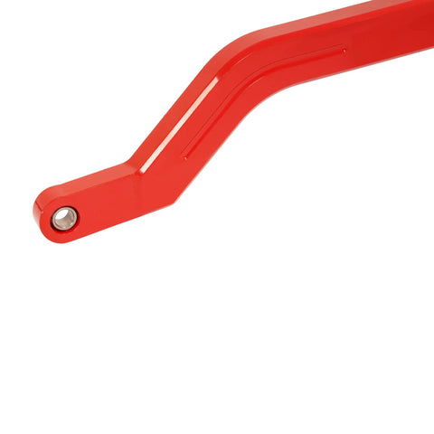 Radius Arm For Polaris RZR XP 1000 And XP 4 1000 Beefed Up High Clearance Rear Boxed Arms Aluminum And 304 Stainless Steel Red Powder Coated Off Road Durable Upgrade, red boxed arm close-up