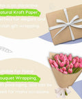 Heavy Duty Brown Kraft Paper Roll 17 8 By 1200 Feet Bulk Supply Straight Up Solid for gift wrapping and floral bouquet use.