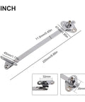 Rock Solid Cabinet Flap Stay Hinge With Down Drop Lid Support And Sliding Rail For Cupboard Doors, Iron And Zinc Alloy, 8 inch