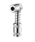 90 Degree Grease Coupler Adapter for Right Angle Access in Tight Spots with zinc-plated non-slip finish visible