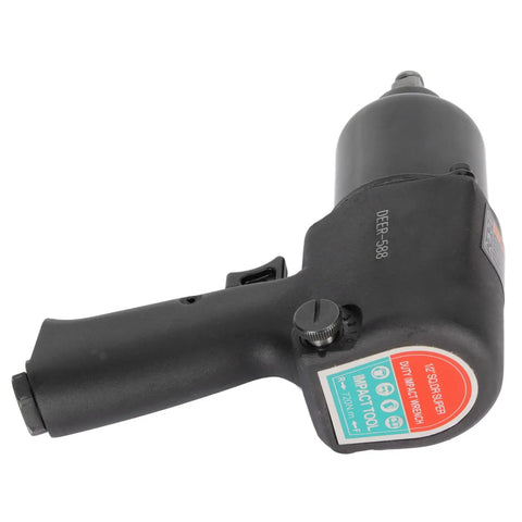 Half Inch Air Impact Wrench 880 Foot Pounds Torque Alloy Steel Pneumatic Impact Gun with anti-slip handle design close up.