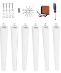 800W Horizontal Wind Turbine Generator With 12V 24V Output, 6 Nylon Blades, Built In Controller, Off Grid Home Yard Farm RV Power, Low 1 Mps Start Wind Speed, White