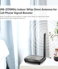 Indoor OmniDirectional Whip Antenna For Cell Signal Booster, FMale Connector, shown with signal transmission indoors.