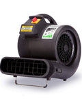 Grizzly Gp1 1 HP 3550 CFM Carpet Dryer and Floor Mover with durable poly housing and kickstand in black color.