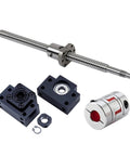 SFU3205 CNC Ball Screw 400mm 32mm Dia With Anti Backlash Nut BK25 BF25 Bearing End Supports Flexible Coupler Included 18mm Motor Shaft Bore