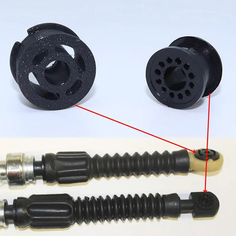 16mm And 22mm Shift Cable Bushing Kit For 5 Speed Manual Transmissions Fits Chrysler PT Cruiser 2001 2008 And Dodge Neon 2001 2008 Gear Shifter Linkage Repair Replaces 5037380AA shown installed on cables