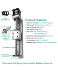 Precision 60mm Wide X Y Z Axis Linear Actuator Stage Featuring SFU1605 Ball Screw Drive And Nema23 Motor detailed features diagram.