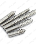 Beefy Hexagonal Socket Bolt 304 Stainless Steel Double Headed Hanger Bolt Self-Tapping Screw For Furniture M10 By 75mm
