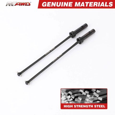 Arrma One Fifth Kraton Outcast Eight S EXB Driveshaft Upgrade Alloy Steel 60 Percent Harder Front And Rear Driveshafts Replaces ARA310926 Two Piece Set For Beefier RC Truck Performance, two alloy steel RC driveshafts