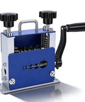 Zunate Heavy Duty Wire Stripping Machine With Hand Crank Or Drill Drive Attachment, blue metal design with adjustable depth settings.
