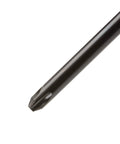 Close-up of Long Number Three Phillips High Torque Black Oxide Blade Screwdriver With Three Sided Grip For Max Torque And Fastener Leverage