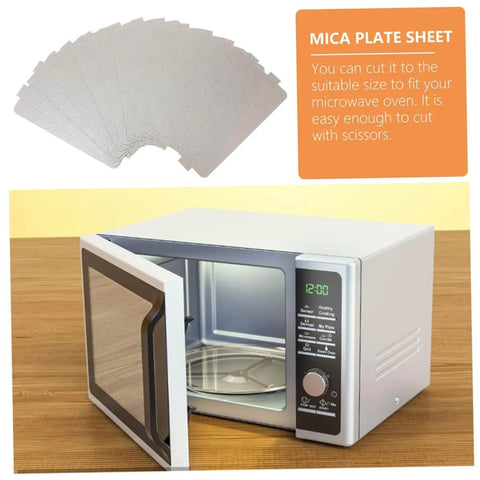 Microwave Mica Sheet Cover Set 6 Pcs Heat Insulation Waveguide Pad Crisper Cover For Oven Replacement Parts