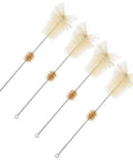 4 Piece Lab Flask Brush Set For 250ml Volumetric Flasks, Glass Tubes And Beakers Cleaning Brushes With Tough Pro Grade Bristles