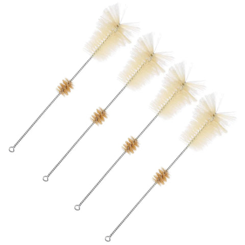 4 Piece Lab Flask Brush Set For 250ml Volumetric Flasks, Glass Tubes And Beakers Cleaning Brushes With Tough Pro Grade Bristles
