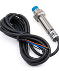 Capacitive Proximity Sensor Switch With PNP NC Output, DC 10 To 30V, 200mA, 3 Wire Brown Black Blue, 12mm Cylinder Head