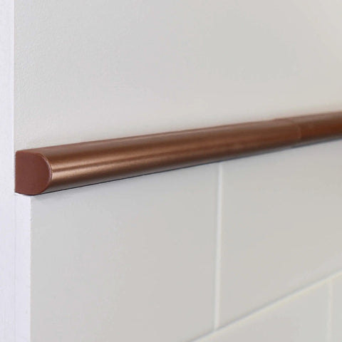 Copper Bullnose Tile Edge Trim 3/4 X 12 Inch Decorative Border For Shower And Kitchen Backsplash, Easy Install Tile Liner on wall
