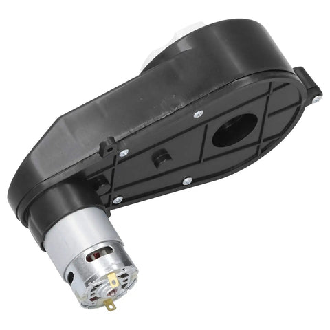 24V Electric Ride On Car Gearbox With 18000RPM 555 Motor Metal Gear Set For Kids Cars in black ABS and alloy