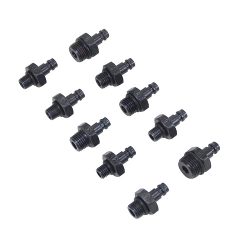 10 thread adapters for oil pressure tester kit for cars and trucks