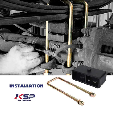 Installation of 3 Inch Front And 2 Inch Rear Leveling Kit For Chevy Colorado And GMC Canyon 2015-2021 with rear block and U bolts