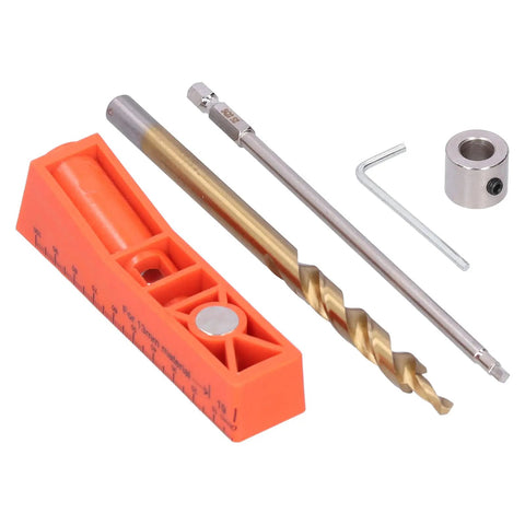 Hella Precise Pocket Hole Jig Kit With Metal Step Drill Bit And Hex Wrench Plus Screwdriver set, tools for woodworking jobs.