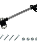 Heavy Duty Wheelbarrow Axle And Bracket Set Built Tough From Carbon Steel With 10x0.63 Inch Axle And 2.1x3.3 Inch Brackets