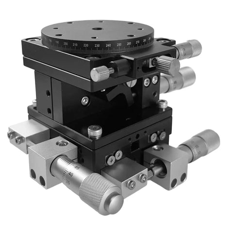 4 Axis Manual Linear Stage For Pro Level XYZZR Alignment With A Smooth Cross Roller Table, 60x60mm, Replacement For LT60 LM Bearing Tuning Platform
