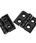 Beefy Heavy Duty Zinc Alloy Hinge Set With T Nuts Screws And Wrenches For Four Sets Rust Resistant And Built To Last For Heavy Door Panels And Equipment Covers With High Load Capacity, black hinge set