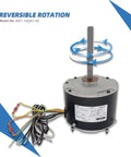 AC Condenser Fan Motor Heavy Duty One Quarter HP 208-230V 1075RPM 1.4A With 10uf Capacitor showing reversible rotation
