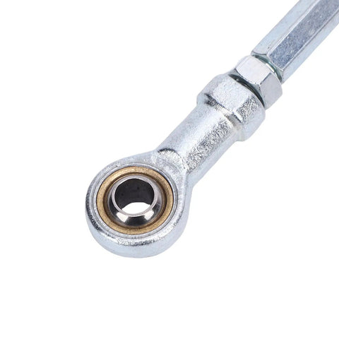 Heavy Duty Steering Tie Rod Kit With 155mm End Joints And Spherical Joints For Go Karts, close-up of steel alloy end joint