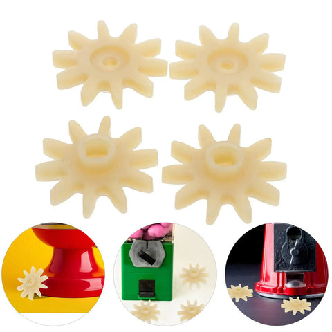 10 Pack Candy Machine Gear Wheels Replacement Parts For Bubble Dispensers And Gumball Capsule Machines High Precision Plastic Gears For Vending Mechanisms, white plastic gear wheels set