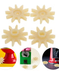 10 Pack Plastic Gear Wheels For Candy Dispensers And Bubble Machines Replacement Parts With Easy Install Built Tough Durable Hardwearing Gears For Smooth Operation, 10 white plastic gears