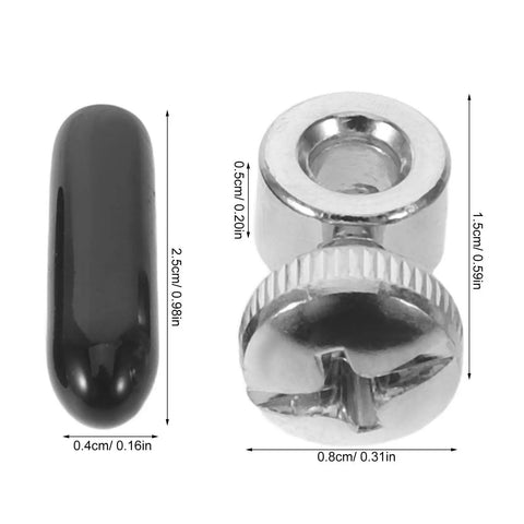 Premium Adjustable Jump Rope Screw Caps Replacement Set With Steel End Covers Bulk Pack Fits Speed Cable Ropes Perfect For Home Workouts And Gym Classes Effortless Length Customization, 2.5cm cap