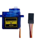 SG90 micro servo with connector from 2-Pack PCA9685 PWM Servo Driver I2C Module With 12-Bit Resolution, 5-10V Power, 40-1000Hz