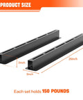 Garage Ceiling Bin Storage Rack, Adjustable Heavy Duty Overhead Tote Rail System For Five Bins, Bins Not Included, dimensions 2x3x26 inch rails