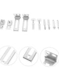 1Set Bifold Door Hardware Kit for Sliding Doors With Roller Replacement Parts and Durable Track System shown in components