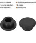 Heavy Duty T Shaped Silicone Plugs 1 Inch Round Slip On Rubber Stopper Hella Tough Waterproof Bulkhead Seal Cover Built To Last for Sink Projects Black