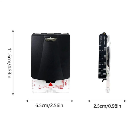 Trail Tested Direction Finder With Mirror Sight, Water Resistant Compass, dimensions 11.5cm x 6.5cm x 2.5cm
