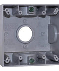 1-Inch Three Knockouts 2-Gang Weatherproof Electrical Box Gray With Die-Cast Construction, 31 Cu In Capacity, interior view