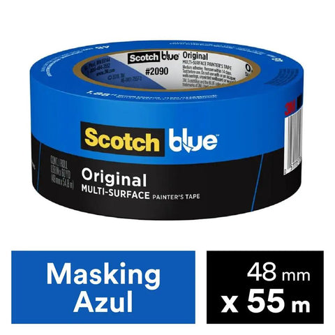 Blue Painters Tape For Multi Surface Use Easy Peel Damage Free Masking Tape For Indoor And Outdoor Projects Removable Up To Two Weeks Great For DIYers And Pros Alike Helping You Get Sharp Edges And Clean Lines On Walls Cabinets, roll image.