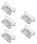 Heavy Duty Stainless Steel Hinges Set Five Pieces For Bench Seating And Car Doors Foldable Design To Cut Down On Noise Sturdy Exterior Door Hardware For Automotive Use And Utility Trailers, five-piece set