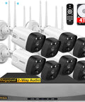 Wireless WiFi Outdoor Security Camera System With Dual Antenna Cameras For Your Home, 4TB storage, and built-In NVR