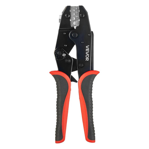 Ratcheting Wire Crimpers For 10 To 24 Awg Cables Featuring No Sweat Jaws And Clearly Labeled Metric Gauge Scales For Hassle Free Electrical Terminal Crimping Plus Quick Release Adjustment For Top Shelf Automotive Builds.